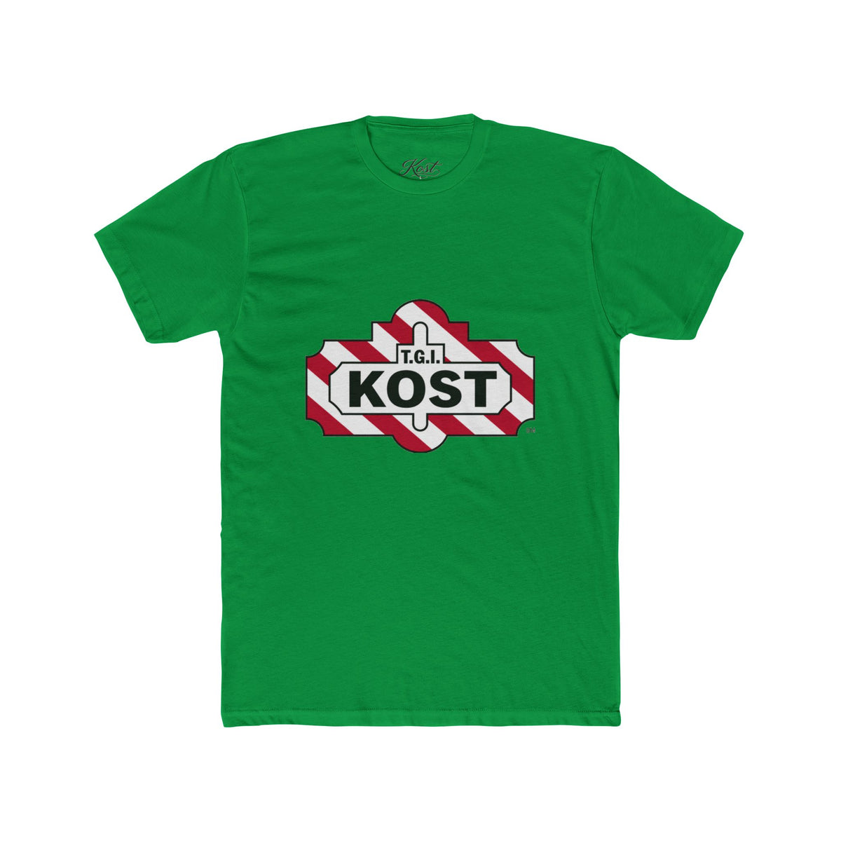 KOST Logo Tee — Retro Candy-Stripe Graphic T-Shirt