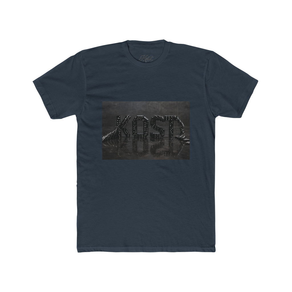 Vintage Black Washed 'KOST' Graphic Tee — Distressed Streetwear Cotton T-Shirt