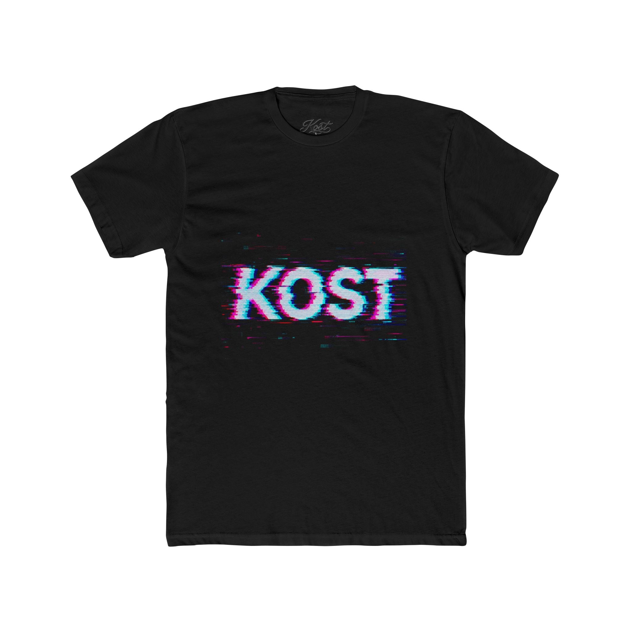 KOST Glitch Graphic Tee — Retro Vaporwave Logo T-Shirt