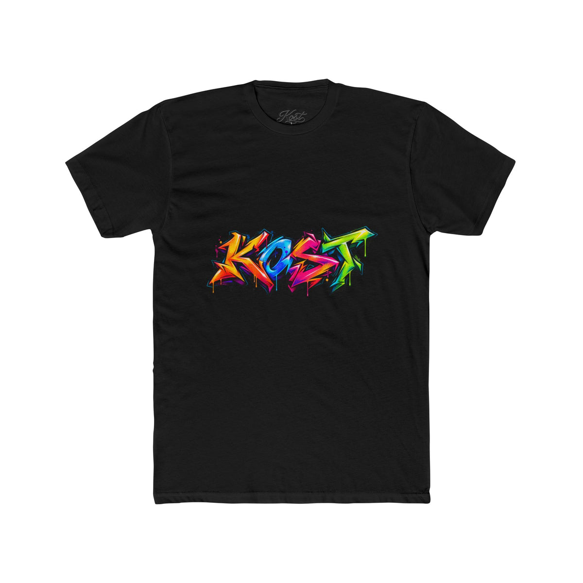 Graffiti 'Kost' Tee – Colorful Street Art Crew Neck T-Shirt