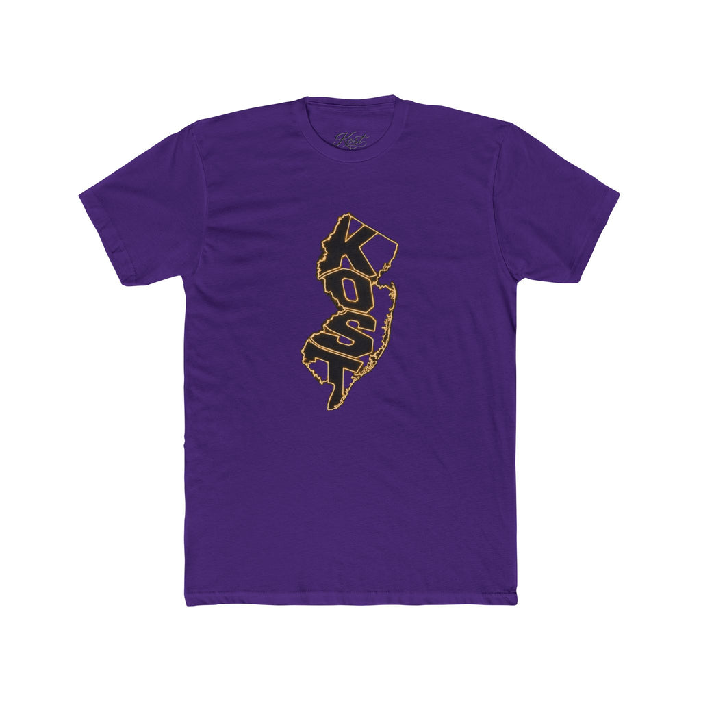 New Jersey KOSO State Outline Tee — Vintage Gold Script Jersey T-Shirt