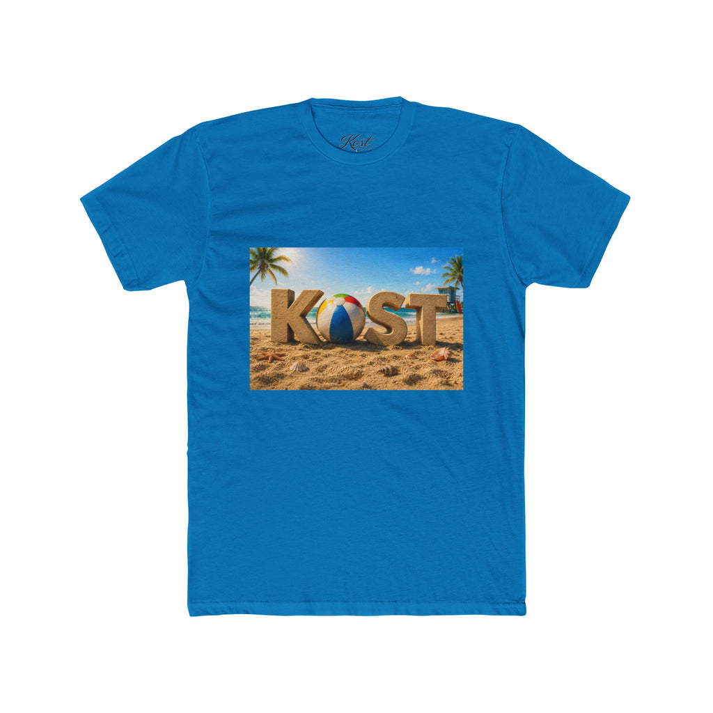 Coastal Beach Tee — 'KOST' Sand & Surf Graphic T-Shirt