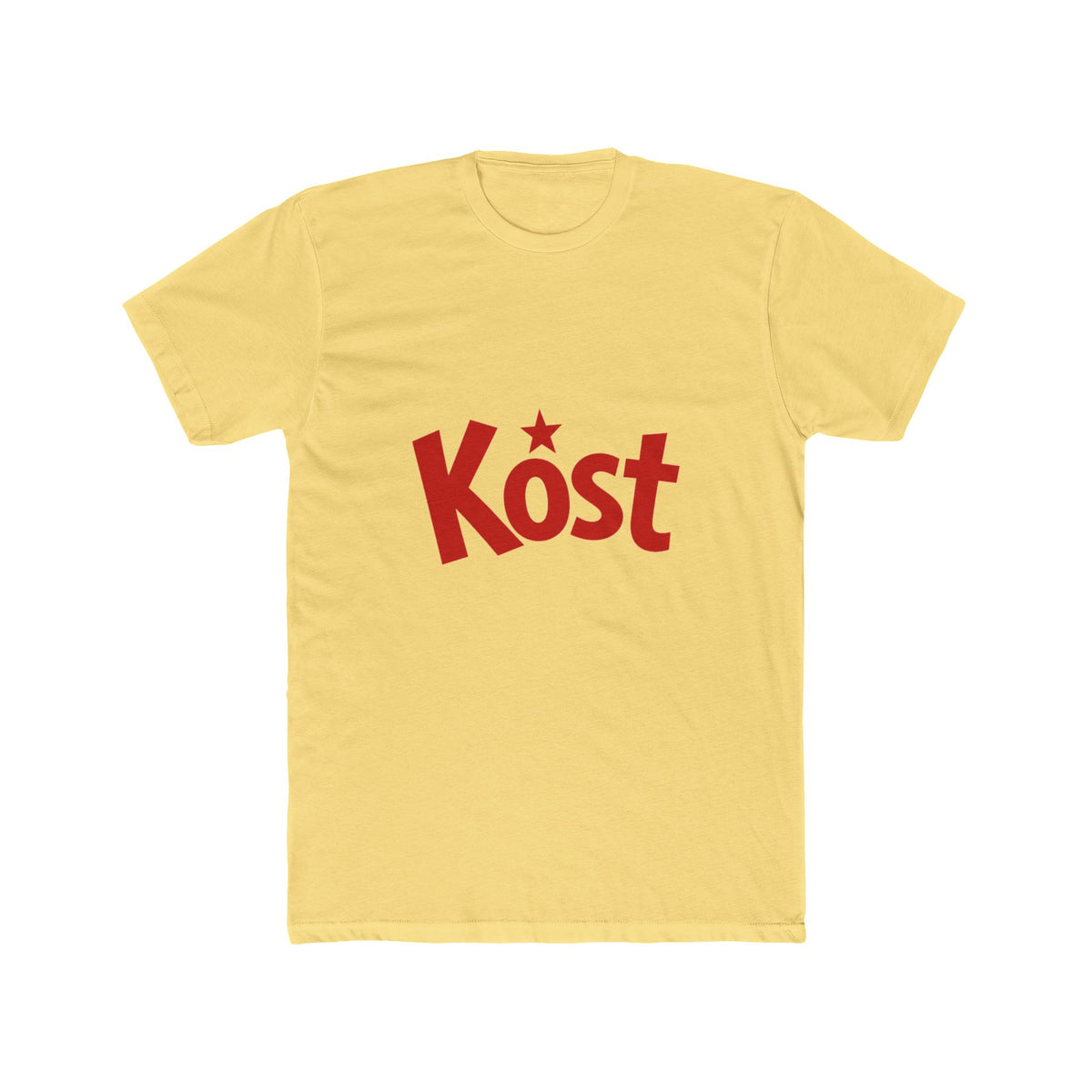 Kost Retro Script Tee — Bold Red Logo Shirt