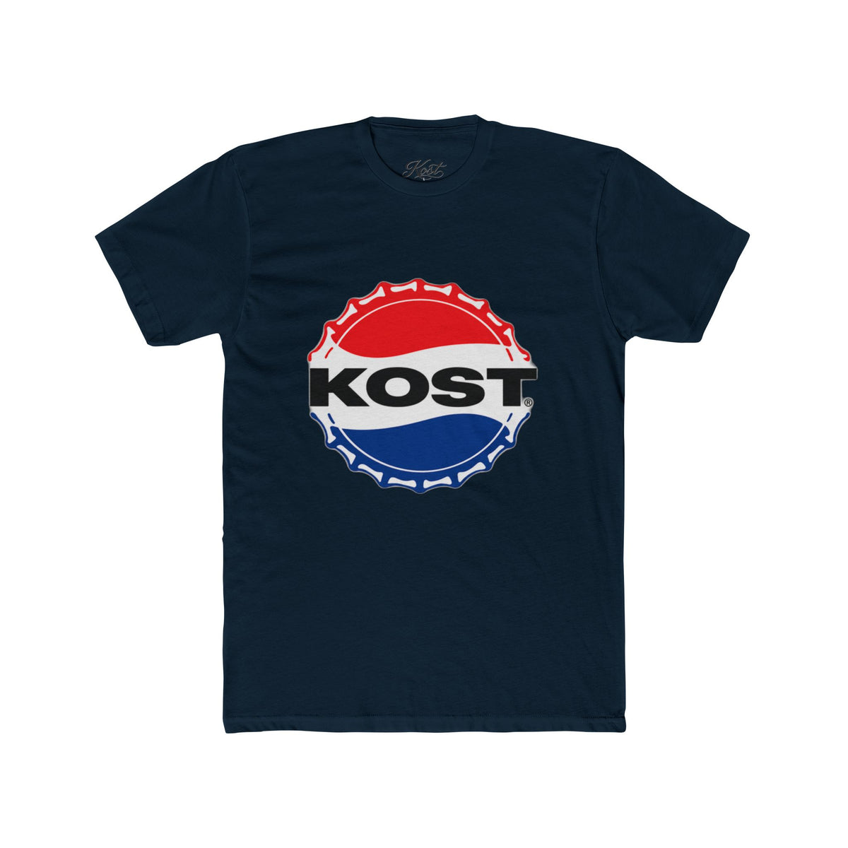 KOST Retro Bottle Cap Tee — Red, White & Blue Logo T-Shirt