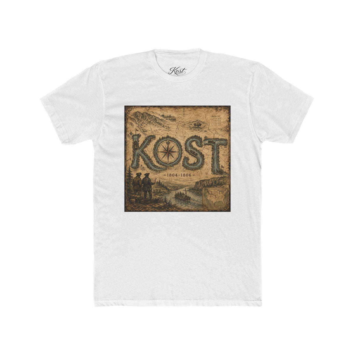 Vintage Compass 'KOST' Crew Tee - Nautical Adventure T-Shirt