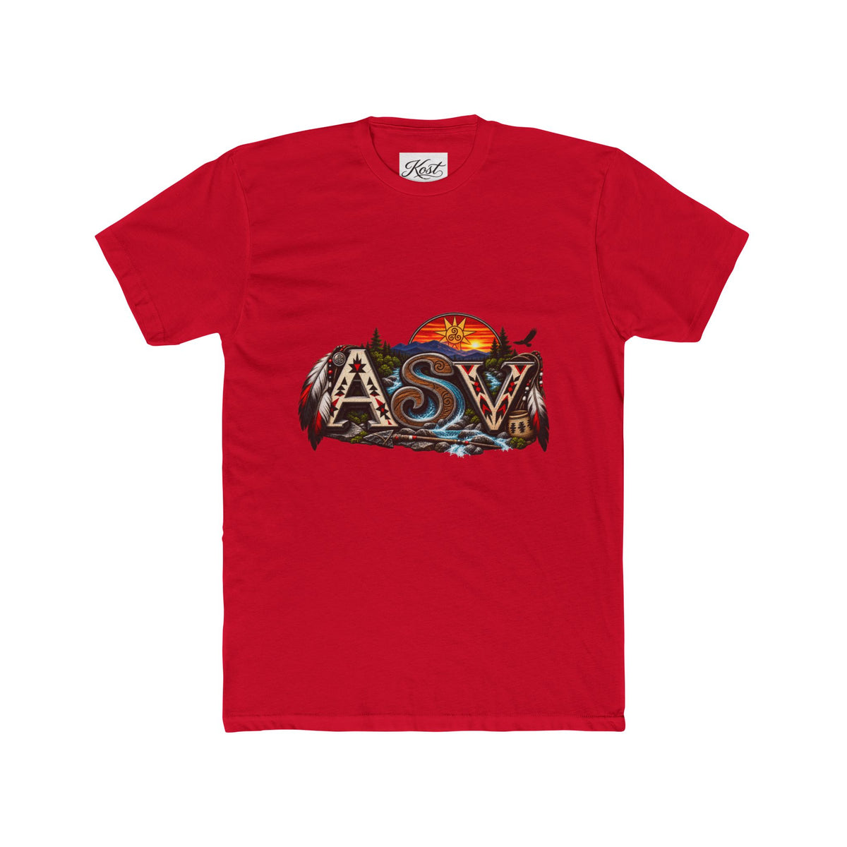 ASV Vintage Sunset Graphic Tee — Retro Nature Adventure Shirt