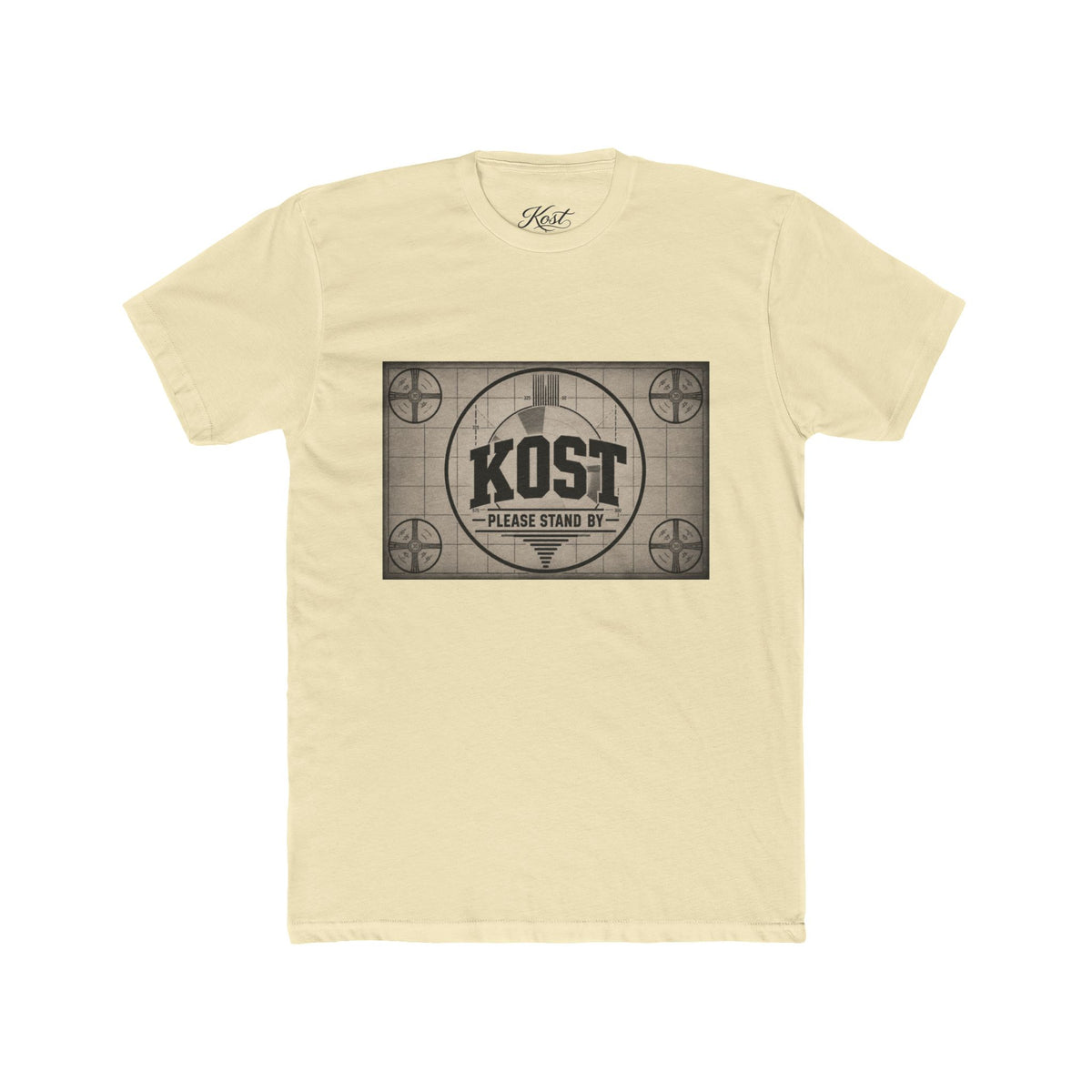 KOST Vintage Test Pattern Tee — "Please Stand By" Retro TV Graphic Shirt