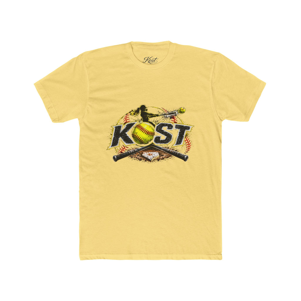 Softball Crossed Bats Tee — KOST Graphic Cotton Crew Shirt