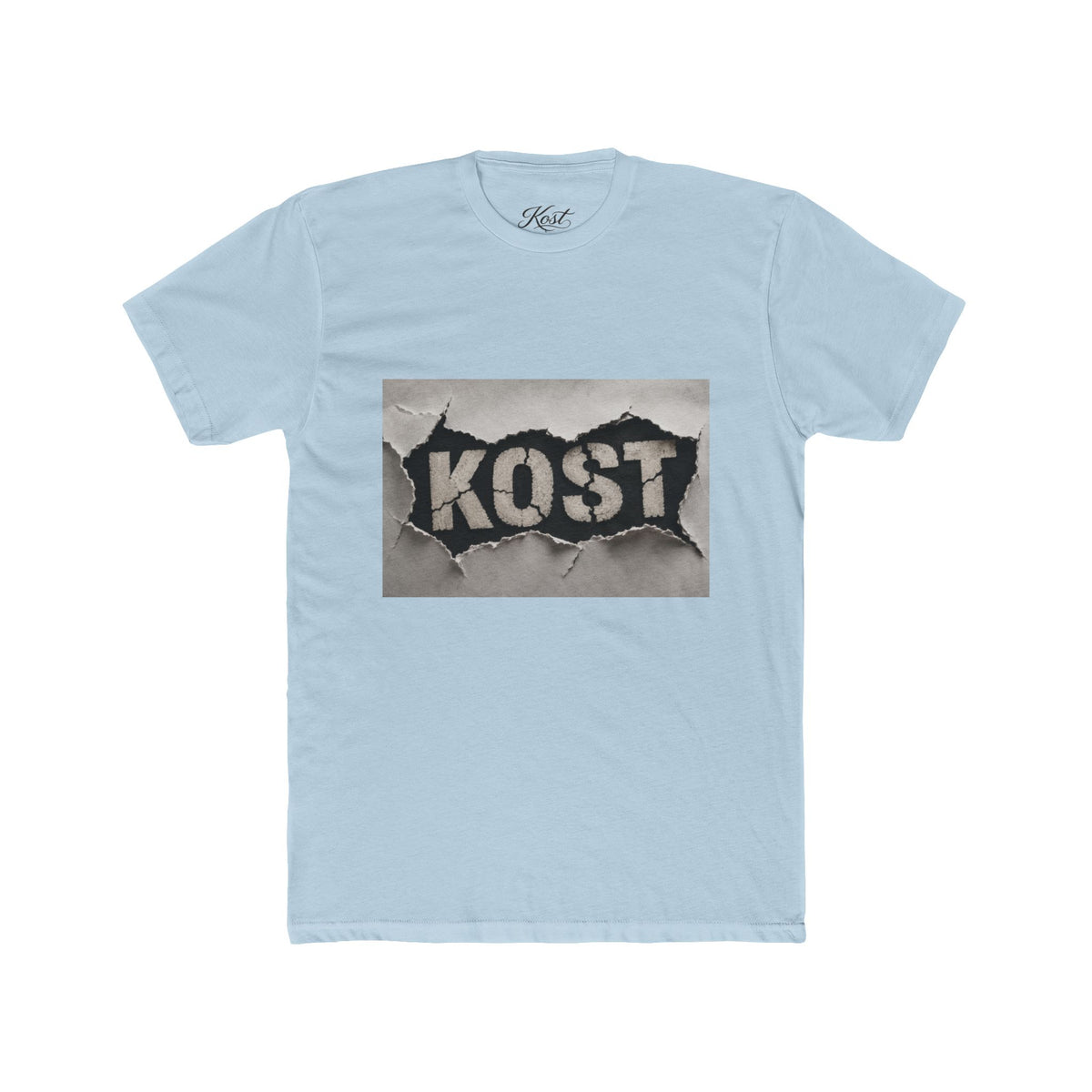 KOST Graphic T-Shirt – Distressed Black and White Streetwear Tee
