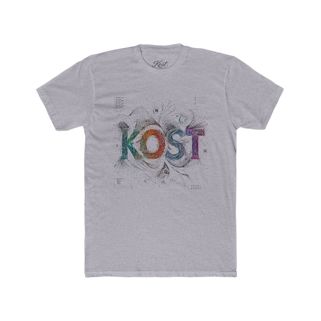 KOST Graphic Tee — Colorful Abstract Lettering Cotton T‑Shirt