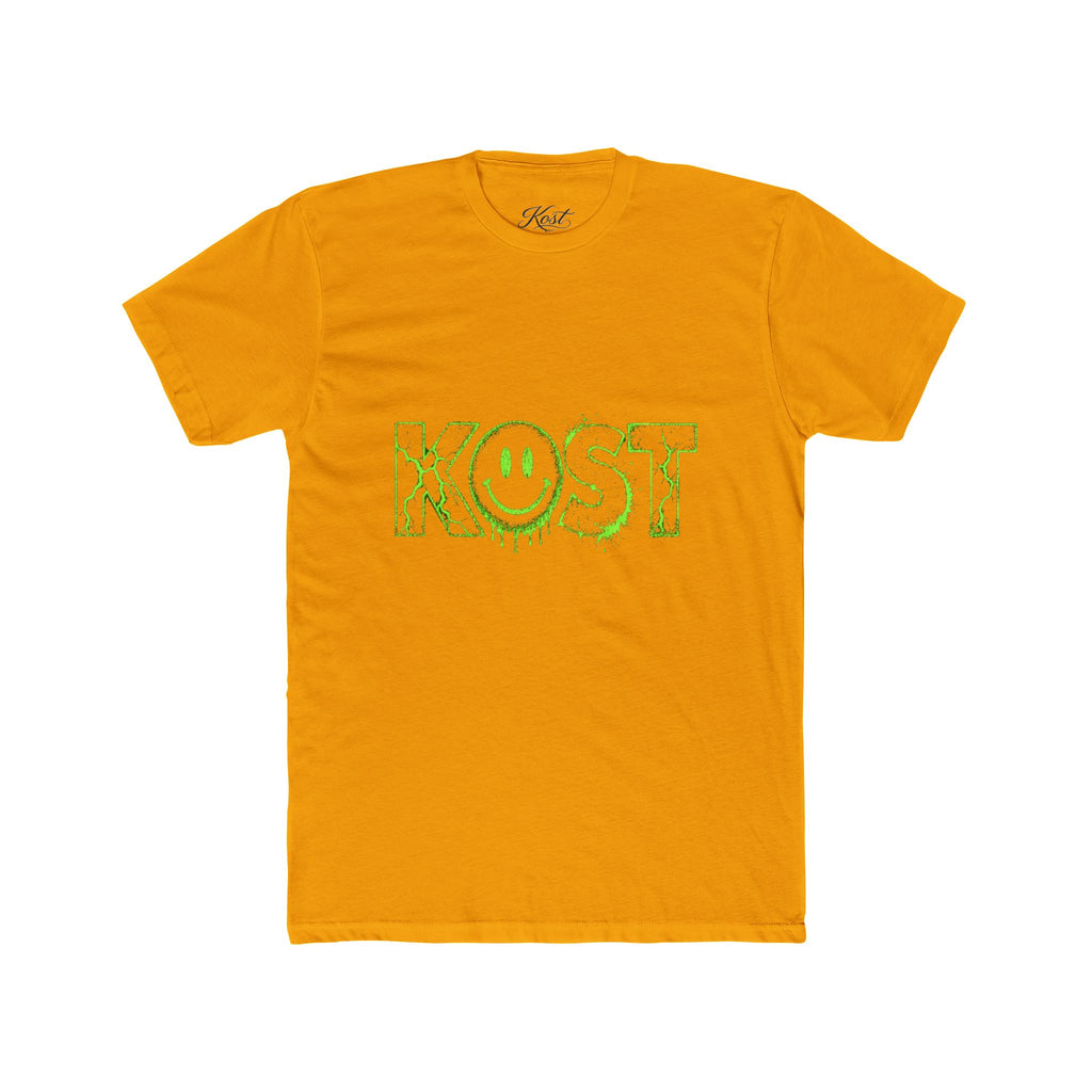 KOST Smiley Graphic Tee — Neon Green Drip Logo Cotton T-Shirt