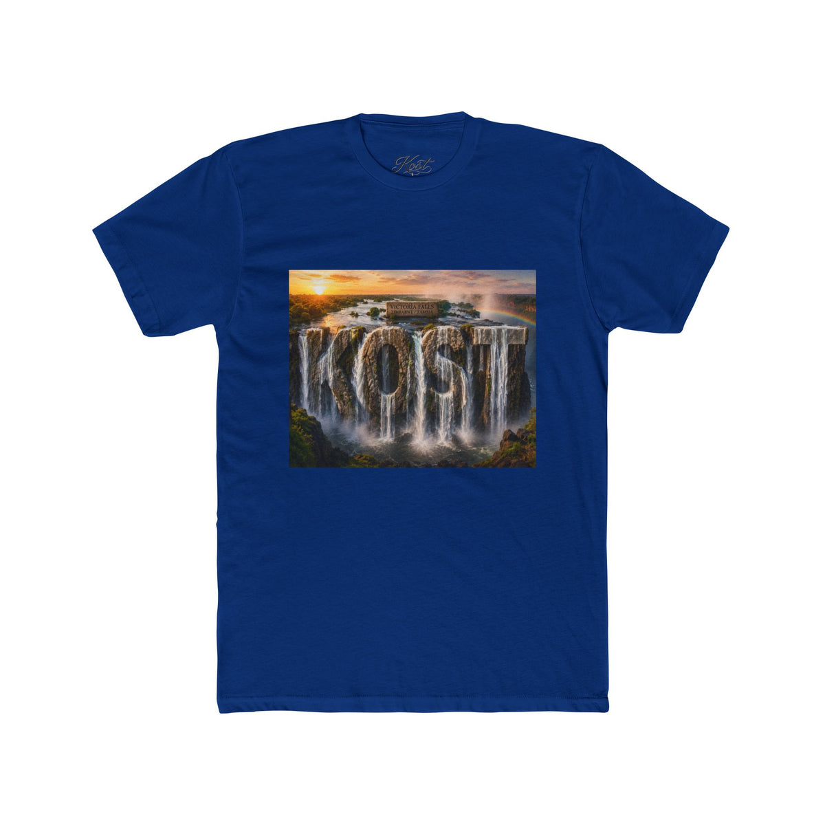 Coast Waterfall Graphic Tee — Scenic Sunset Nature T-Shirt