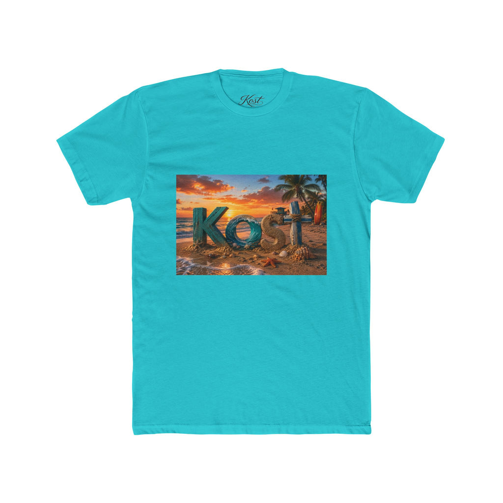 T-Shirt — 'Kost' Tropical Beach Sunset Graphic Tee