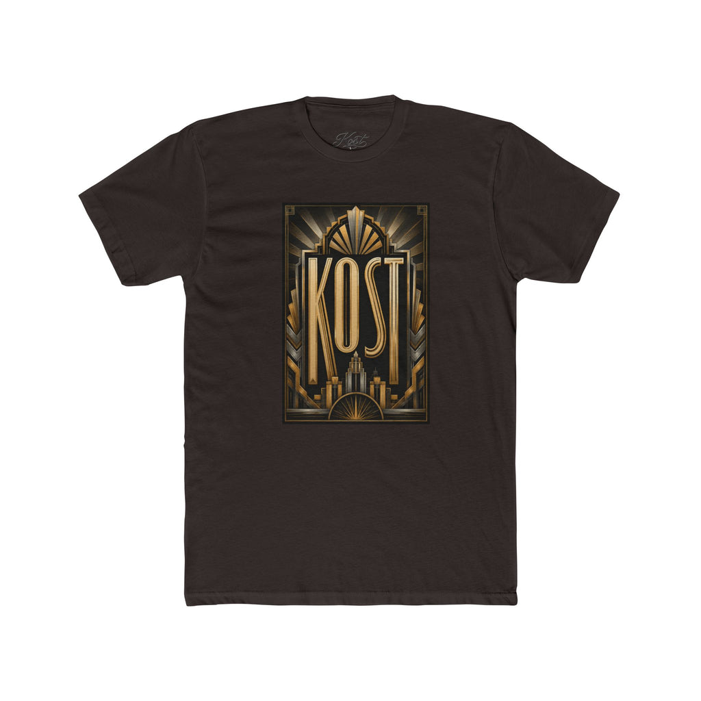 KOST Art Deco Graphic Tee — Vintage Gold Logo T-Shirt