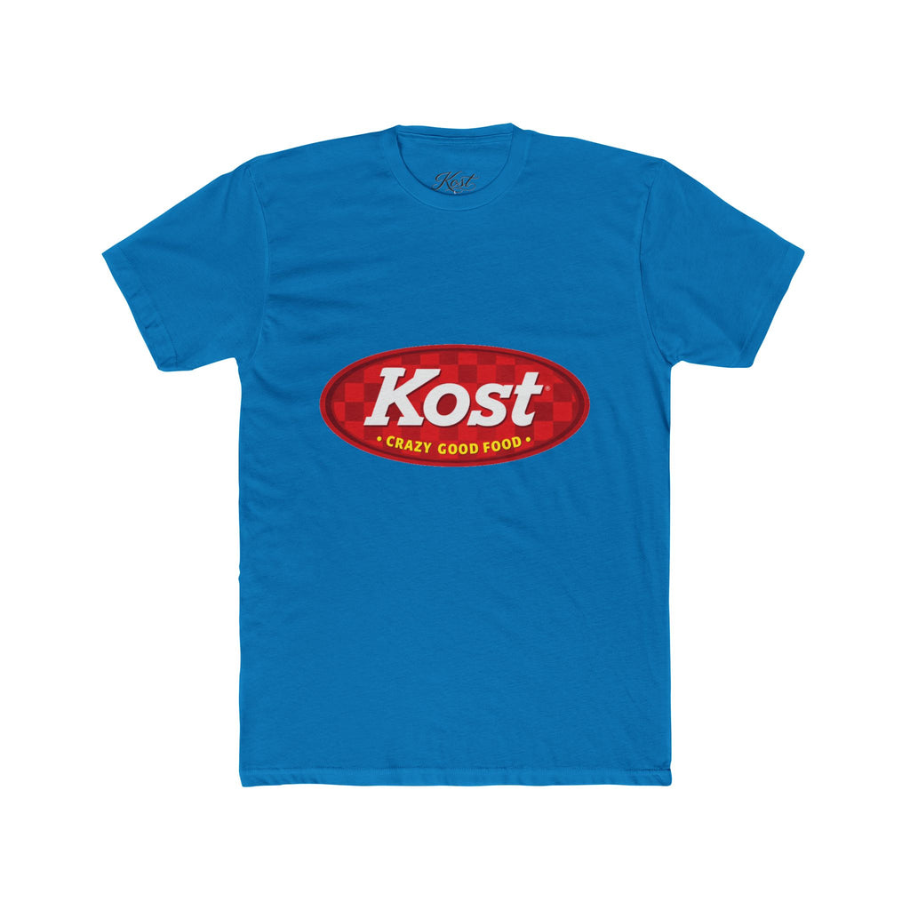 Kost Logo Tee — Vintage Red "Kost" Oval Graphic Cotton T-Shirt
