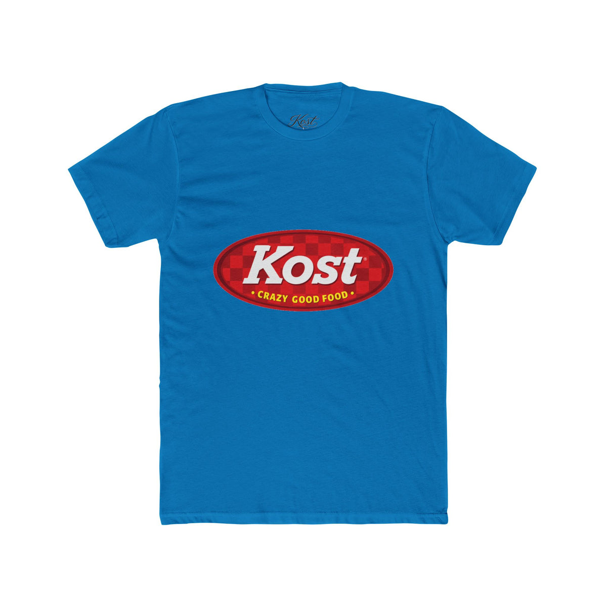 Kost Logo Tee — Vintage Red "Kost" Oval Graphic Cotton T-Shirt