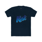 Kost Logo Tee — Retro Blue Script Graphic T-Shirt