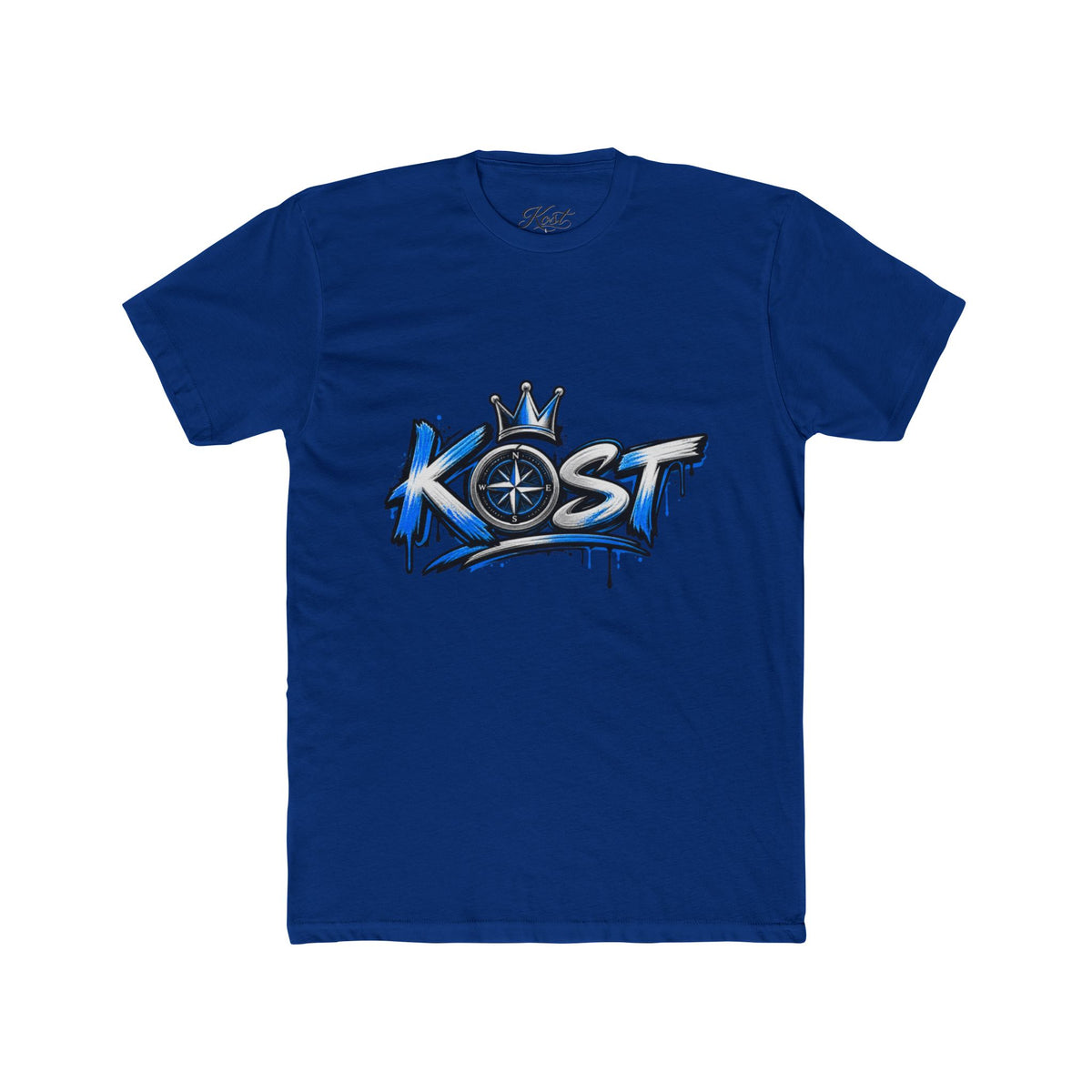 KOST Graffiti Logo T‑Shirt — Urban Streetwear Tee with Crown & Compass Design