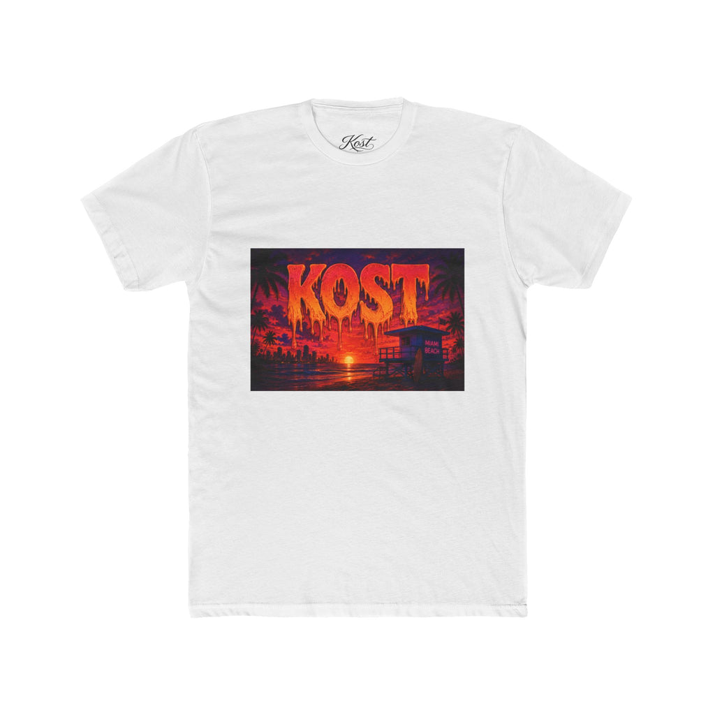 KOST Sunset Beach Tee — Vintage Tropical Sunset Graphic T-Shirt
