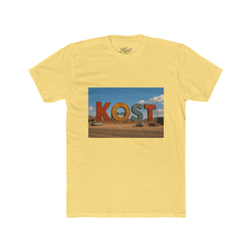 KOST Sign Photo Tee – Vintage Desert Roadside Souvenir T-Shirt