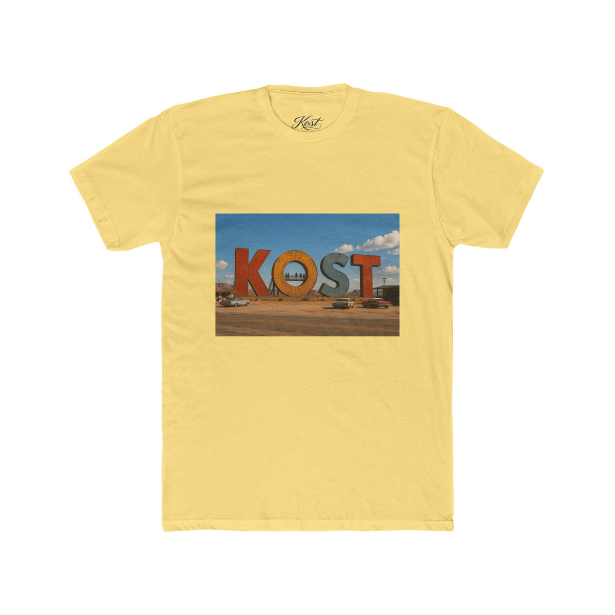 KOST Sign Photo Tee – Vintage Desert Roadside Souvenir T-Shirt
