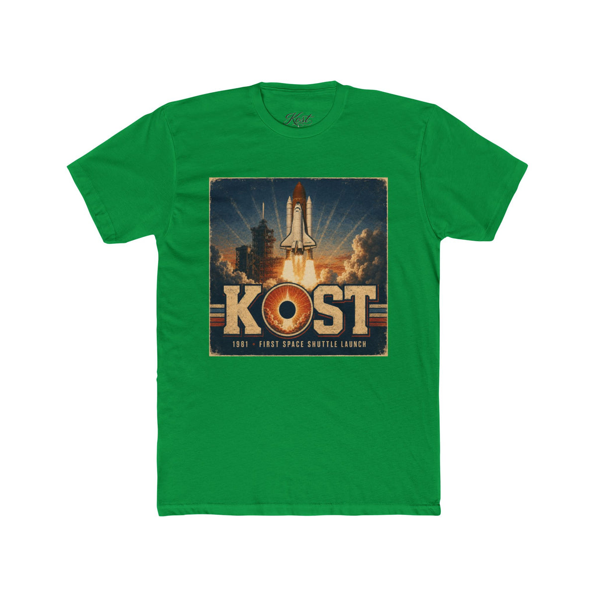 KOST Space Shuttle Retro Tee — Vintage Rocket Launch Graphic T-Shirt