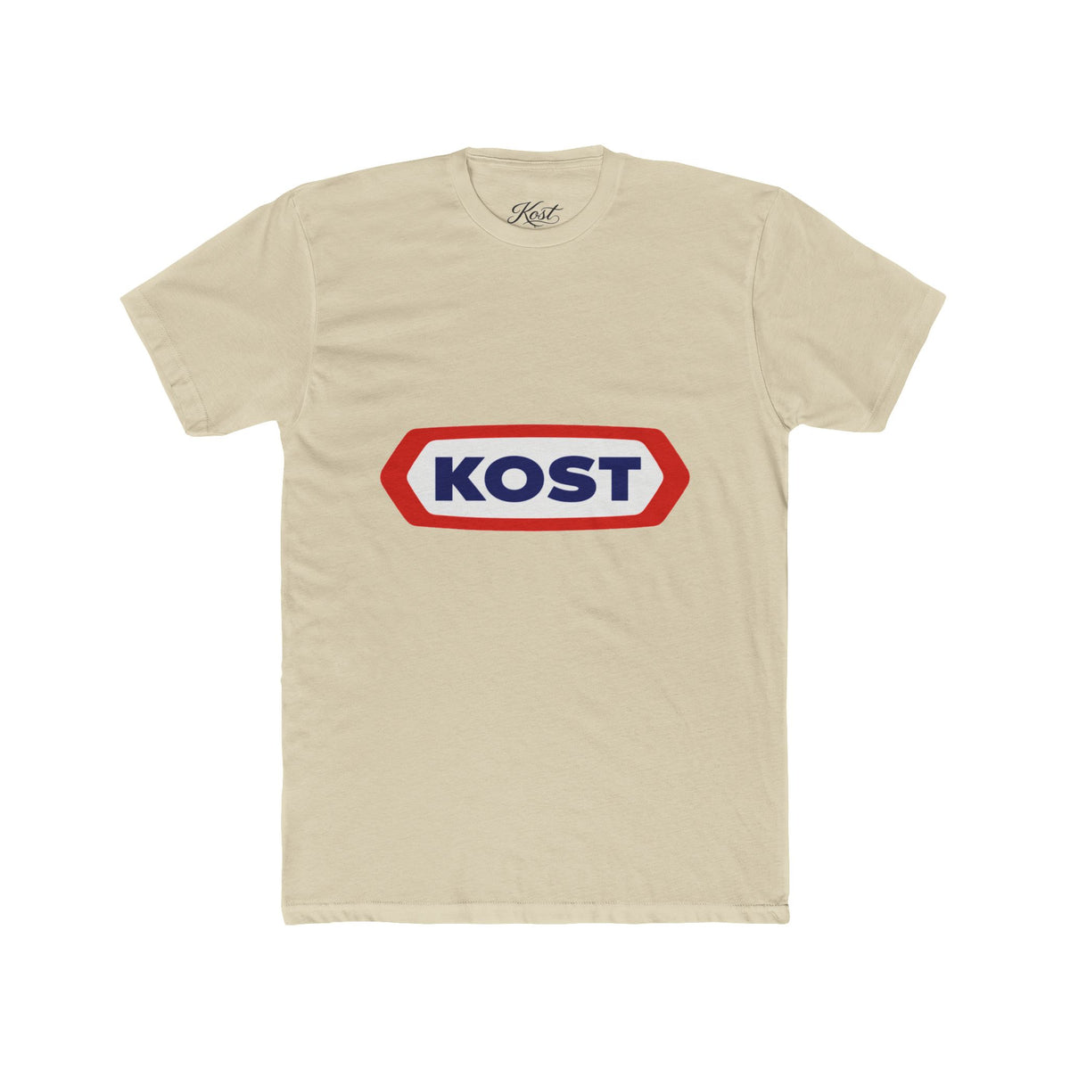 KOST Logo Tee — Retro Red & Blue Graphic T-Shirt