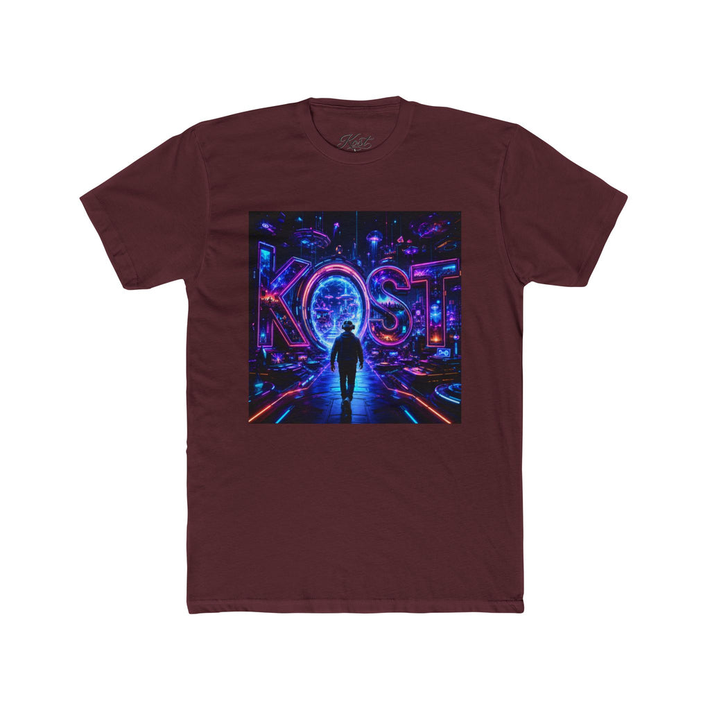 KOSTI Retro Futuristic Neon Tee — Lost Silhouette Vaporwave T-Shirt