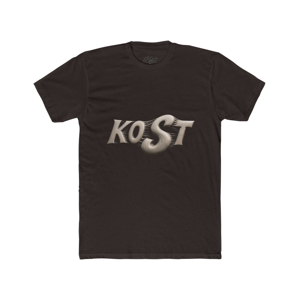 KOST Metallic Logo Tee - Retro Chrome Graphic T-Shirt