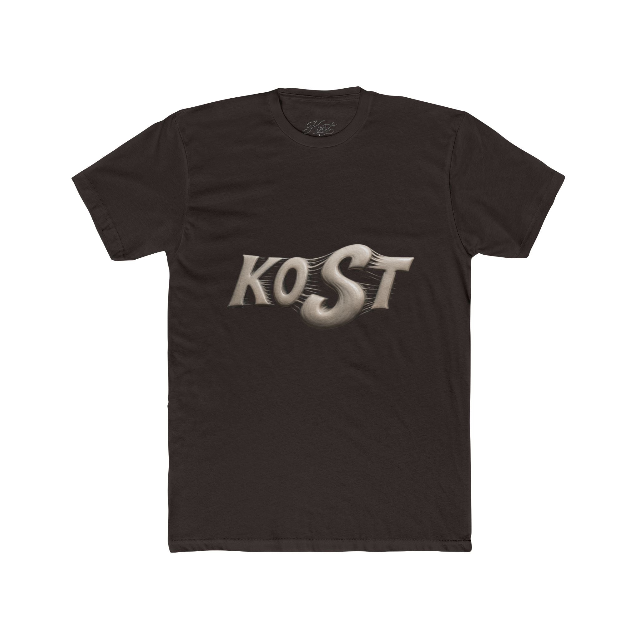 KOST Metallic Logo Tee - Retro Chrome Graphic T-Shirt