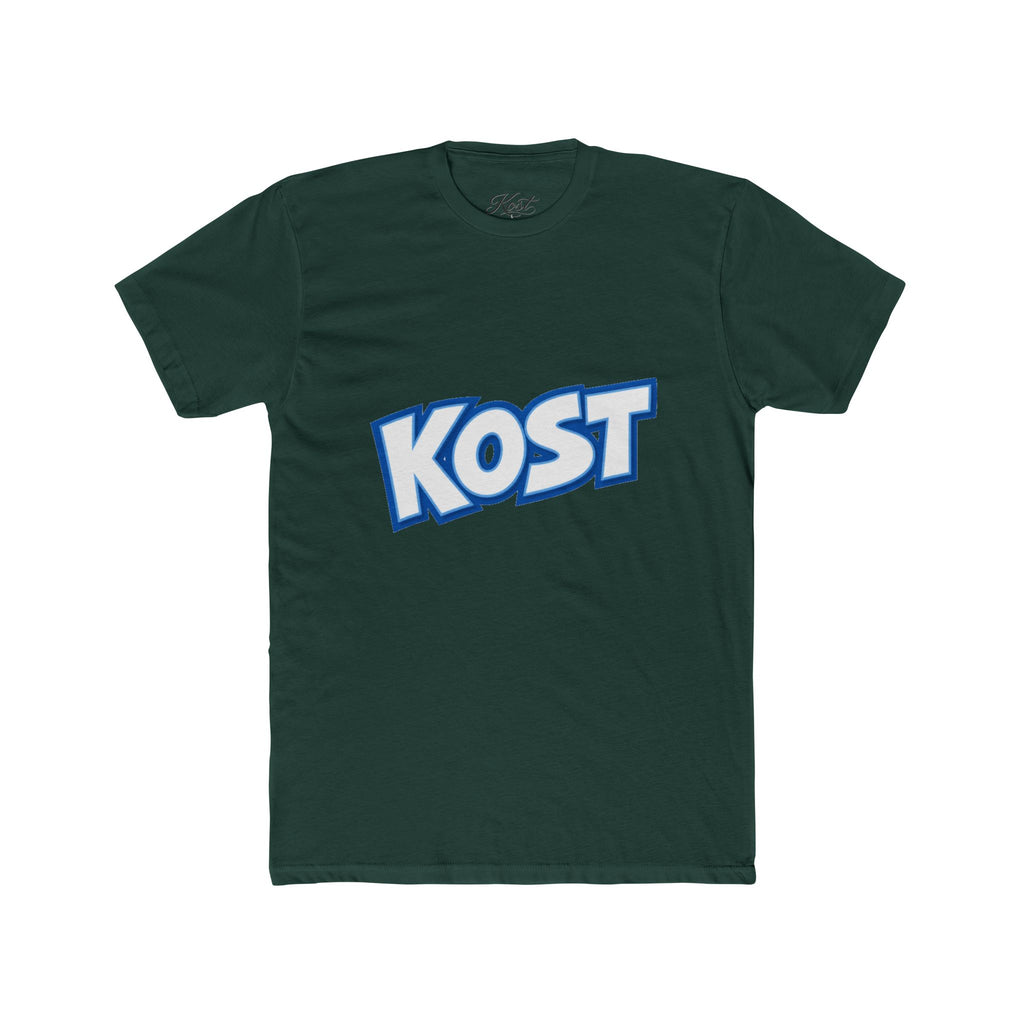 KOST Retro Logo T‑Shirt — Bold Blue Graphic Crew Tee
