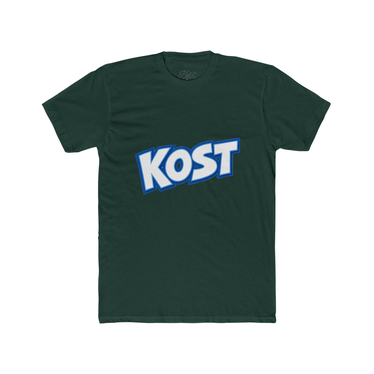 KOST Retro Logo T‑Shirt — Bold Blue Graphic Crew Tee