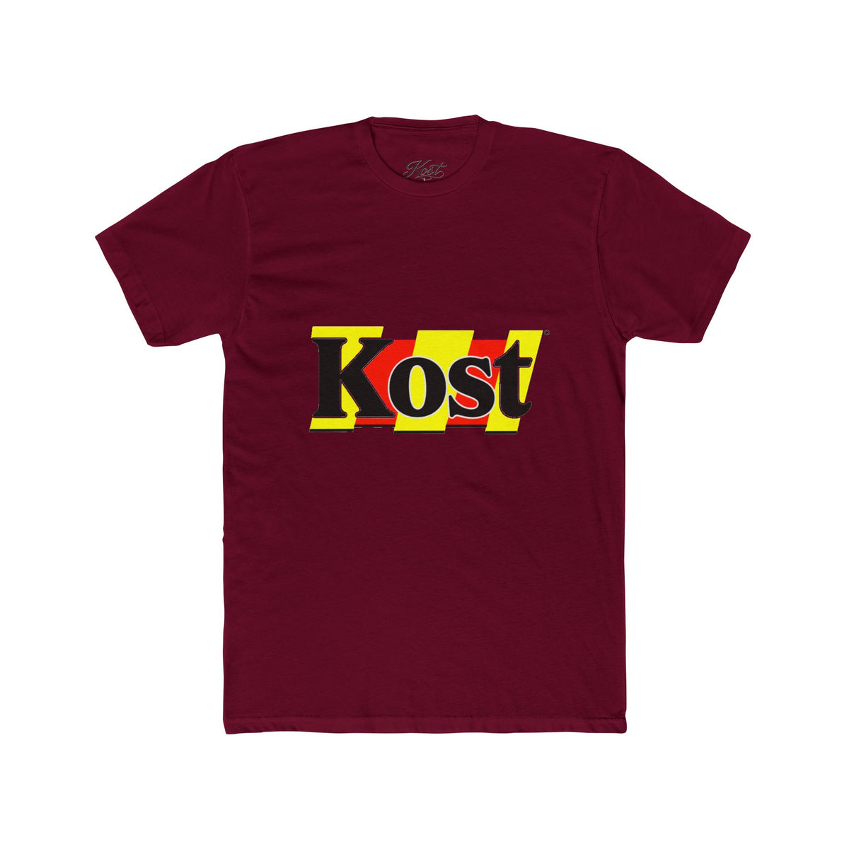 Kost Graphic Tee – Retro Yellow & Red Logo T-Shirt