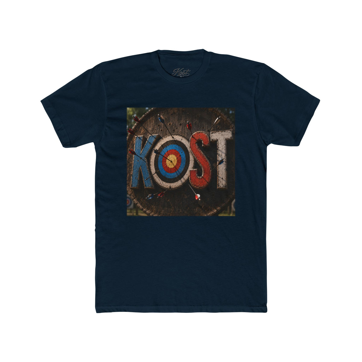 KOST Target Logo T‑Shirt — Retro Archery Bullseye Graphic Tee