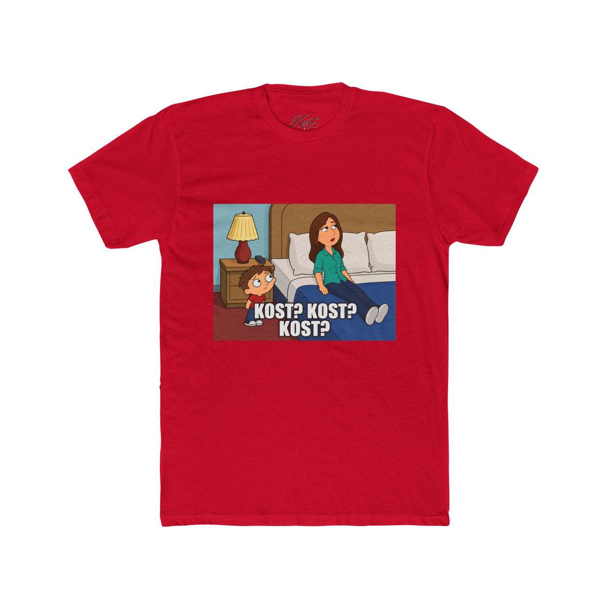 Kost? Kost? Kost? Funny Cat Meme Cotton T-Shirt