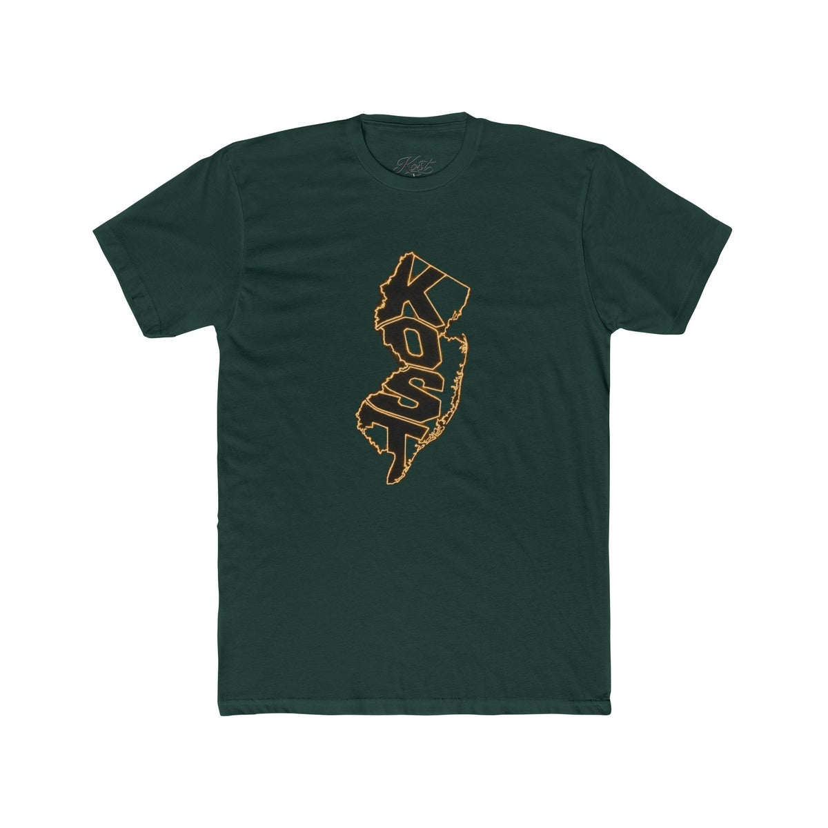 New Jersey KOSO State Outline Tee — Vintage Gold Script Jersey T-Shirt