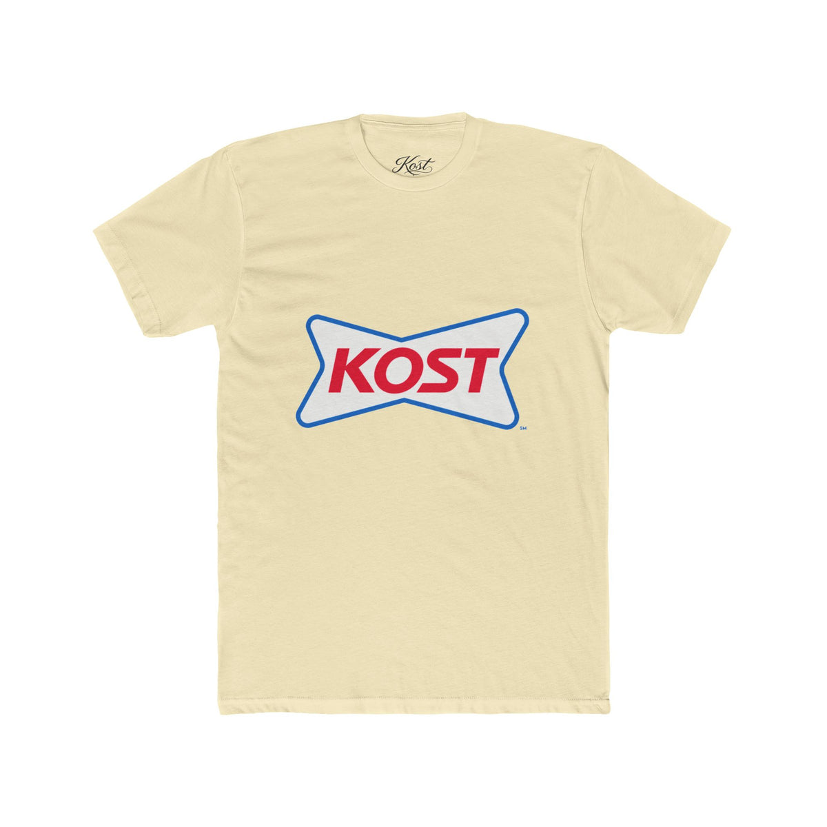 KOST Logo Tee — Retro Red & Blue Graphic T-Shirt