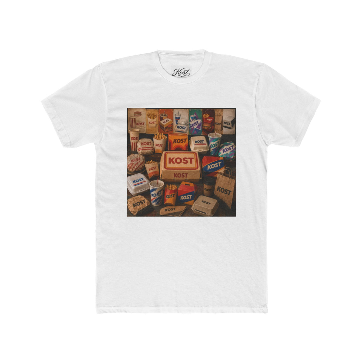 Vintage Soap Bar Collection Tee — 'KOST' Retro Packaging Graphic T-Shirt