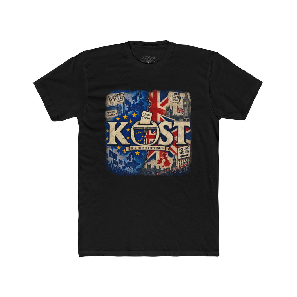 KOST Retro British-Inspired Graphic Tee — Vintage Union Jack Radio Design