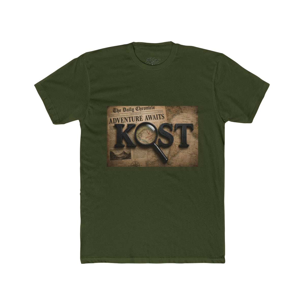 Adventure Awaits Kost T‑Shirt — Vintage Travel Exploration Graphic Tee