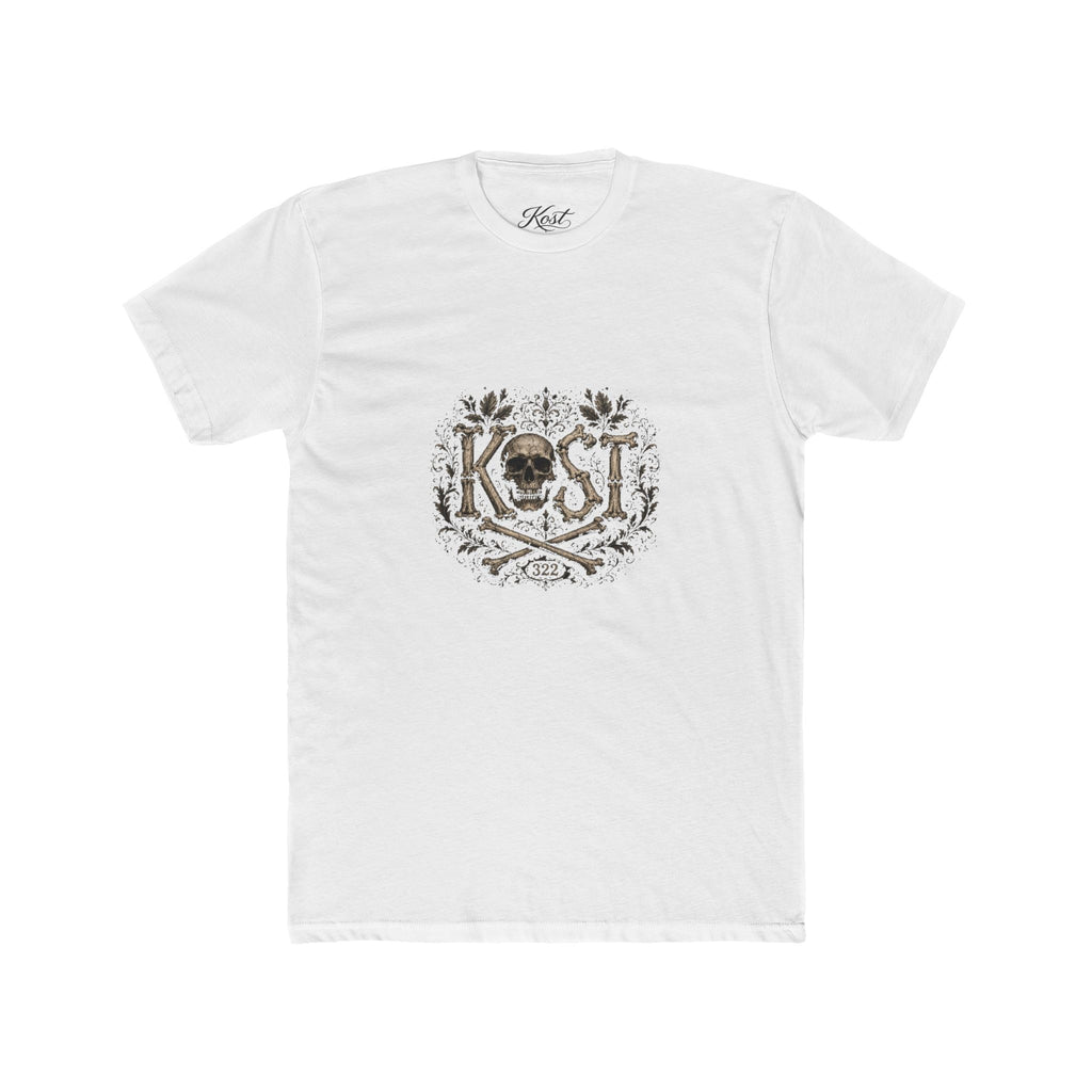 Skull & Crossbones Floral Crew Tee - KOST Vintage Graphic T-Shirt