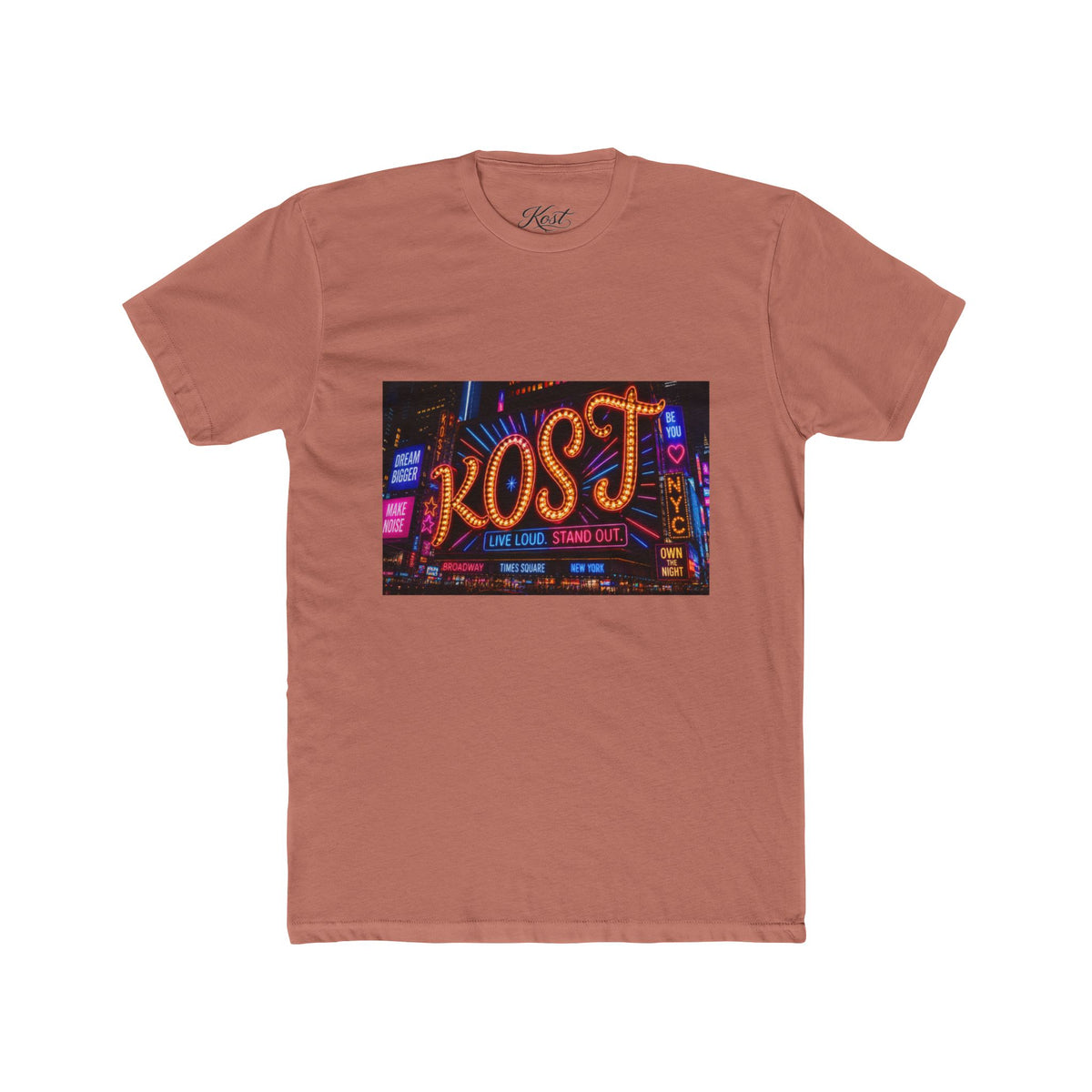 Kost Neon Sign Graphic Tee — Retro City Nightlife T-Shirt