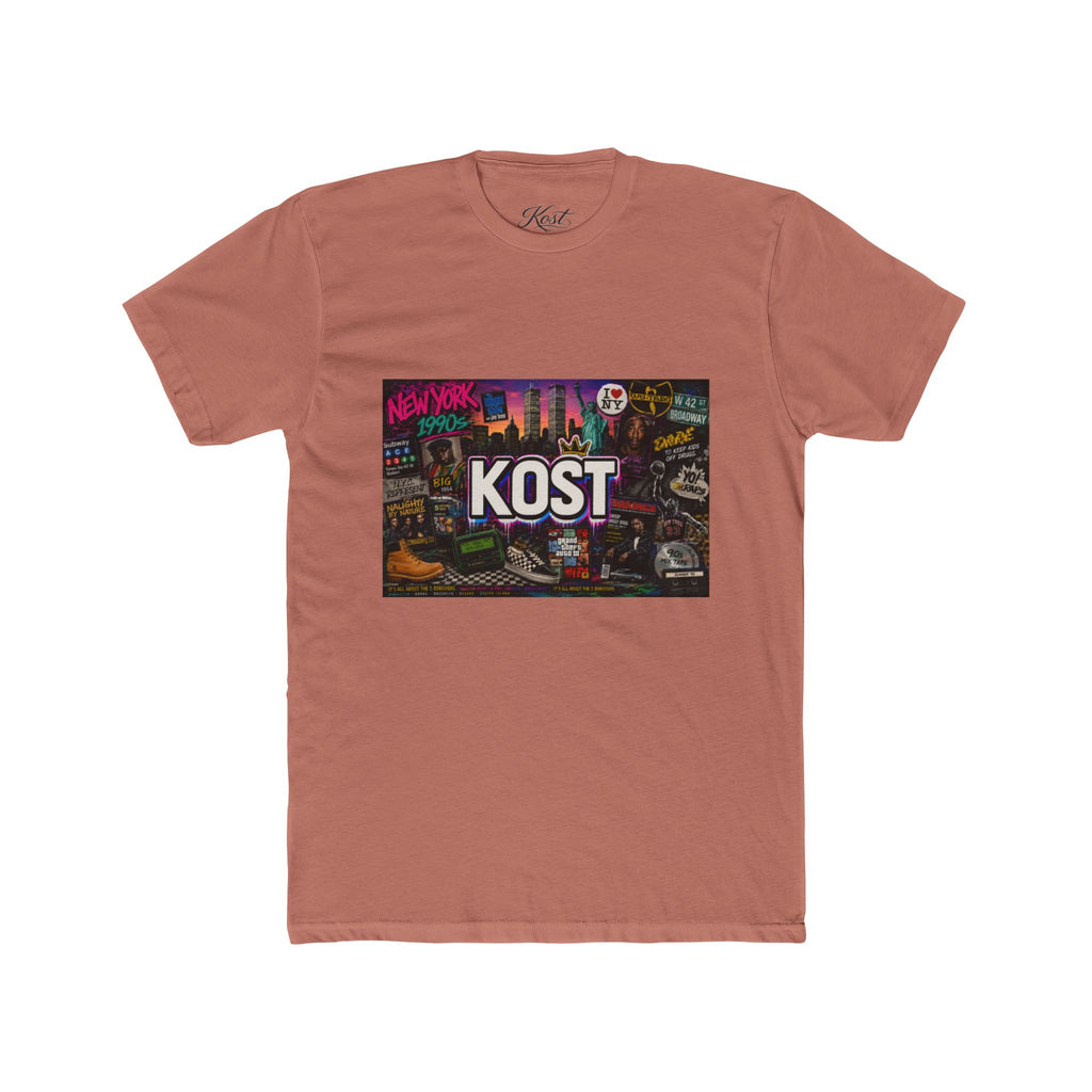 KOST Retro Cityscape Tee — New York Neon Graphic Crew Shirt