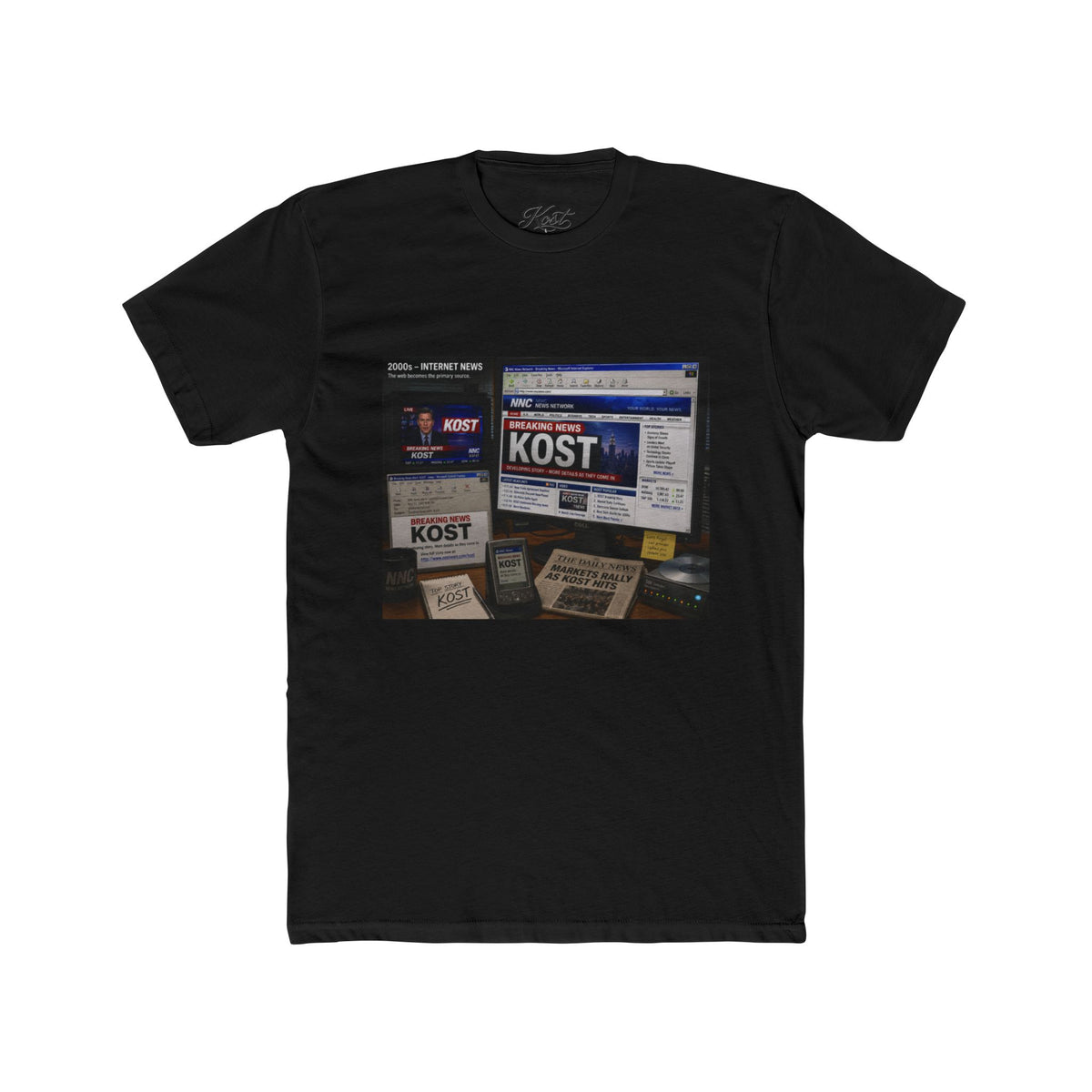 KOST Radio Collage Tee — Vintage Music Station Graphic T‑Shirt