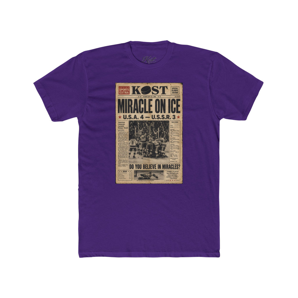 Miracle on Ice Vintage Newspaper T‑Shirt
