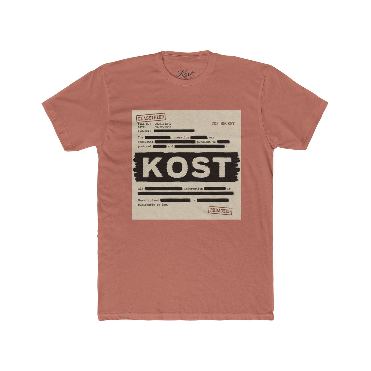 KOST Censored Records Tee — Vintage Dossier Graphic Cotton Shirt