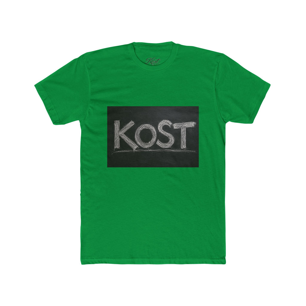 KOST Chalkboard Logo Tee — Vintage Chalk Graphic Cotton T‑Shirt