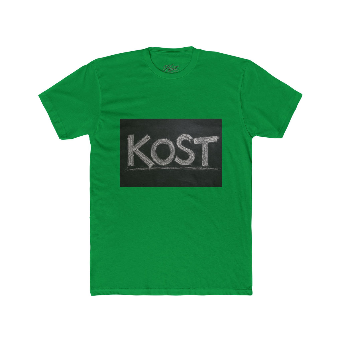 KOST Chalkboard Logo Tee — Vintage Chalk Graphic Cotton T‑Shirt