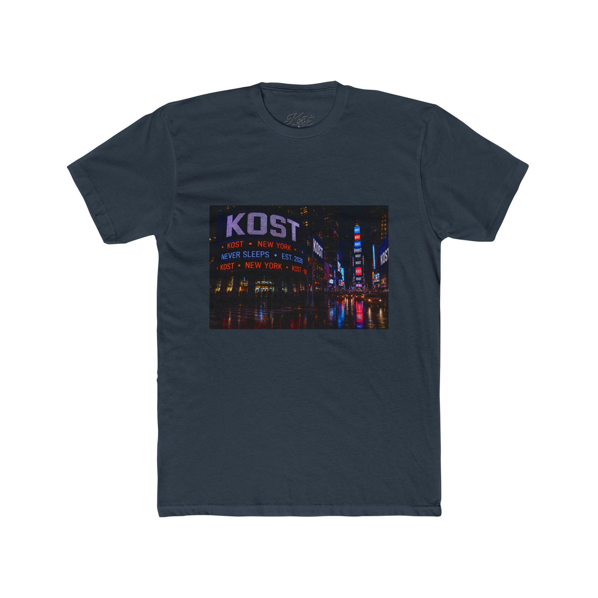 KOST Neon City Crew Tee — Retro Nightscape Graphic T‑Shirt
