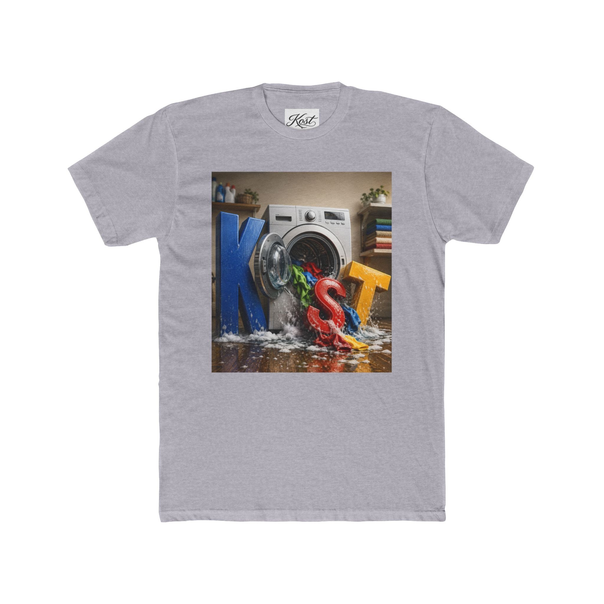 T‑Shirt — Colorful 'Lost Socks' Washing Machine Graphic Tee